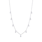 0.22ct 14k White Gold Diamond Necklace